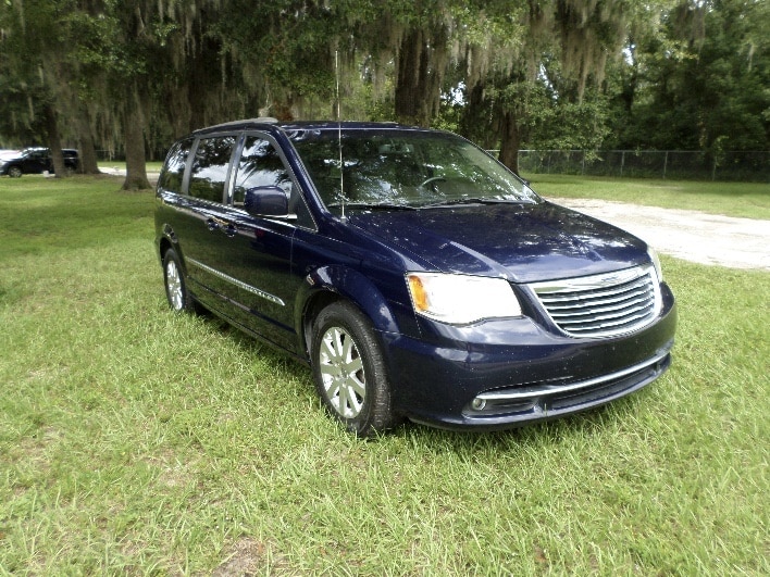 Front view of black van